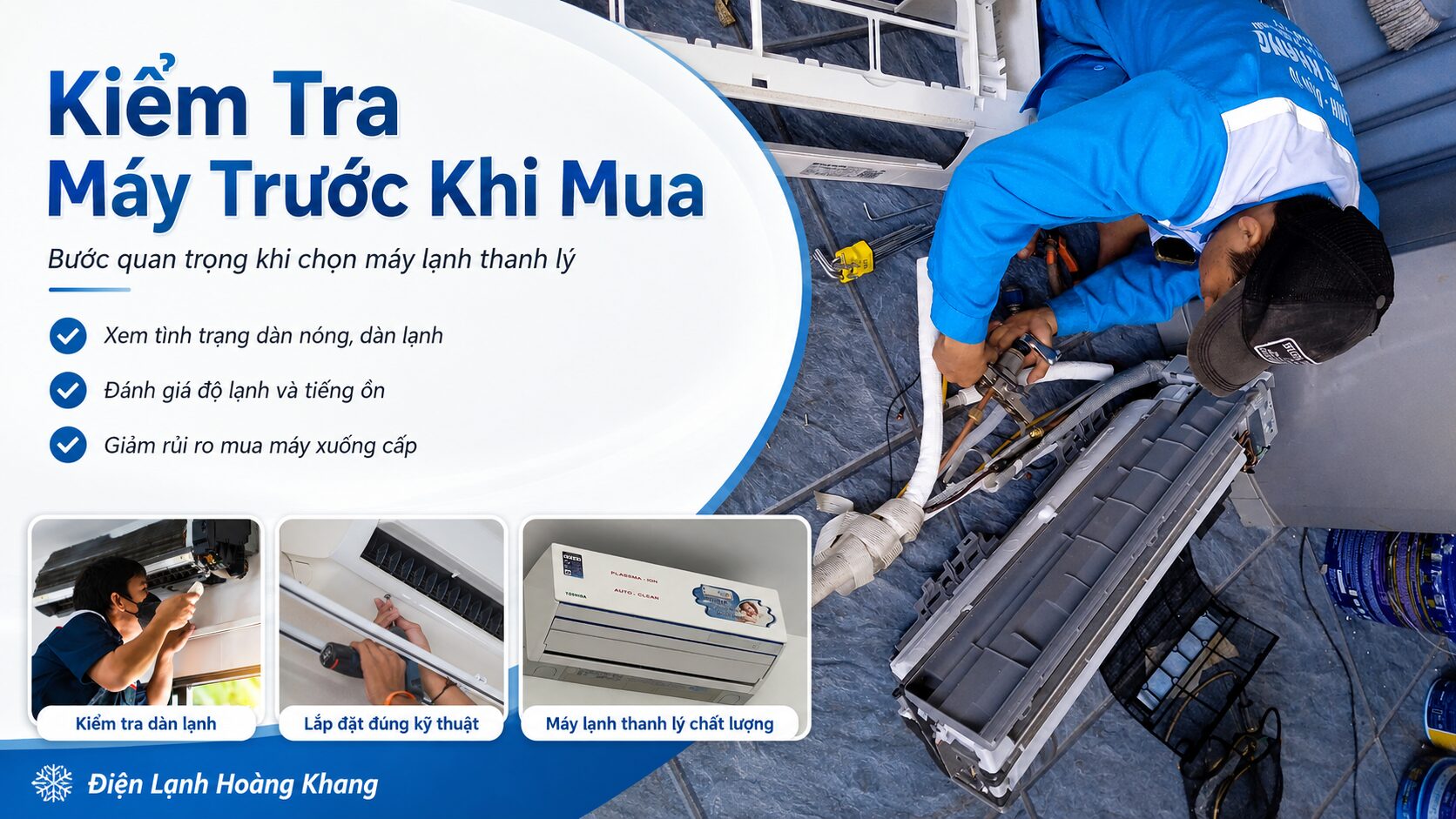 Kiểm tra khi mua máy lạnh cũ Quảng Ngãi