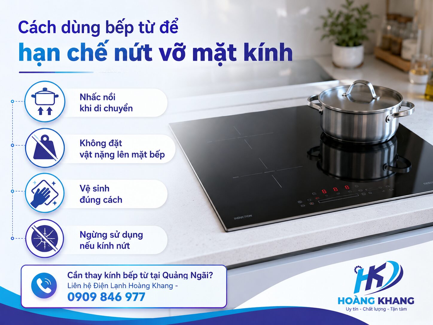 Sửa bếp từ Quảng Ngãi đảm bảo